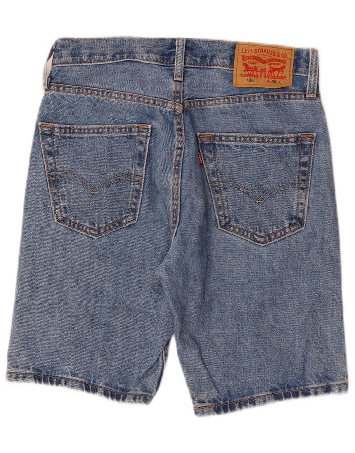 Pantaloncini di jeans Levi's da uomo 405 vestibilità standard W28 piccolo cotone blu