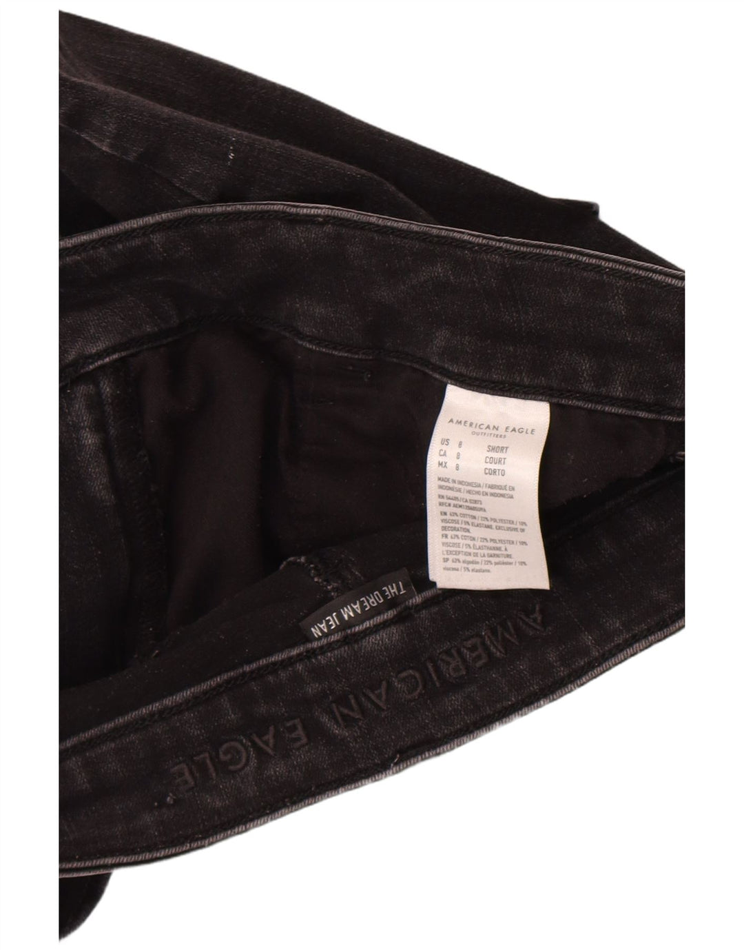 Jeans skinny da donna American Eagle US 8 medi W30 L26 cotone nero