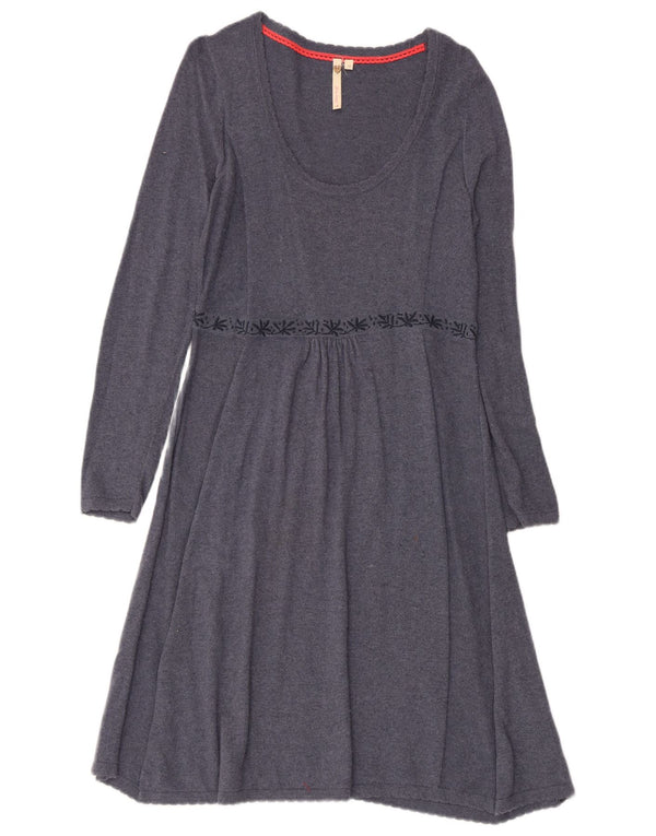 Abito maglione a maniche lunghe da donna White Stuff UK 10 Small Grey Fair Isle