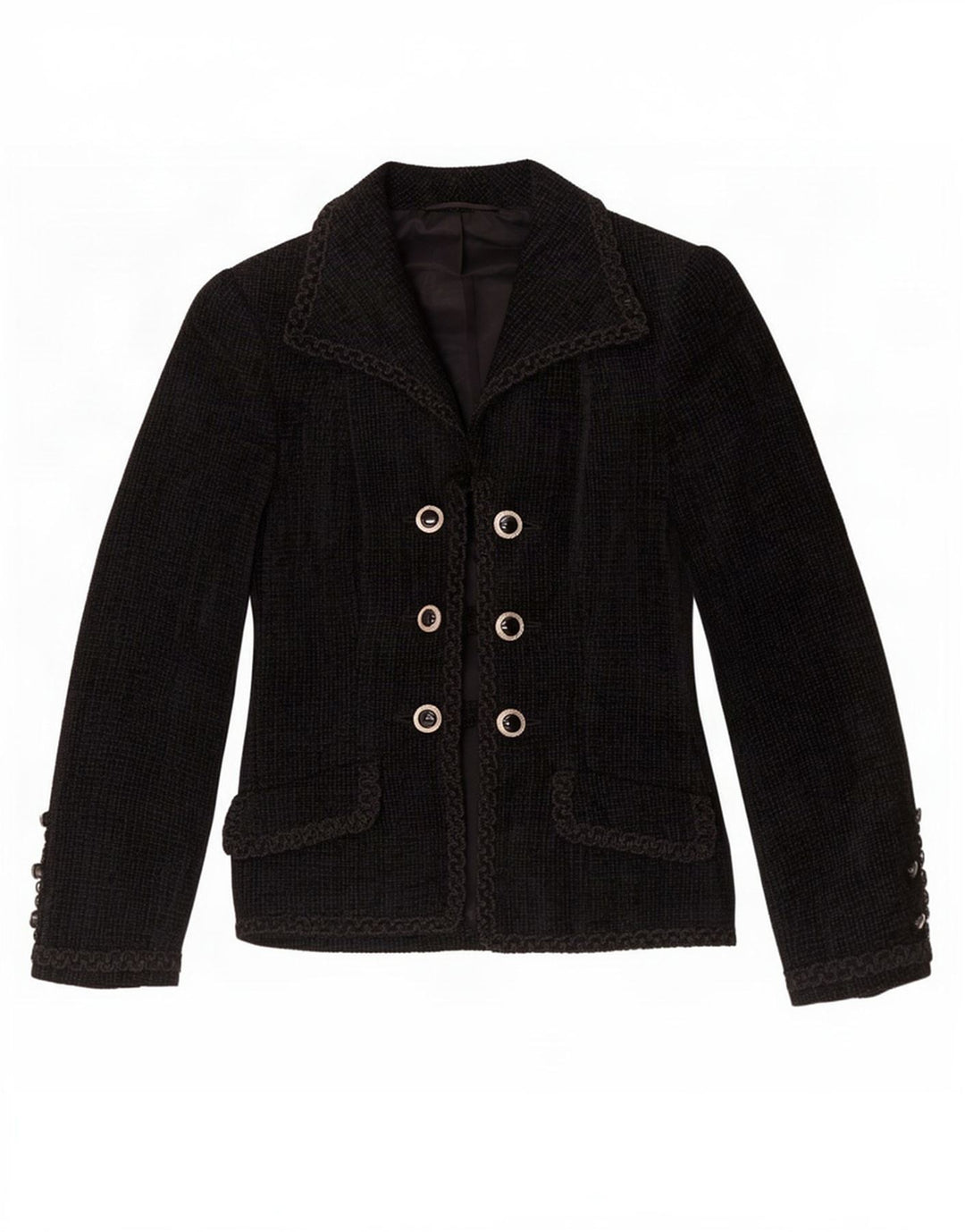 Giacca blazer doppiopetto da donna Ralph UK 8 piccola nera