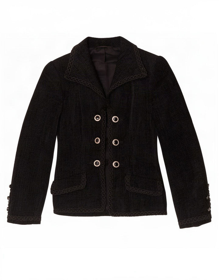 Giacca blazer doppiopetto da donna Ralph UK 8 piccola nera