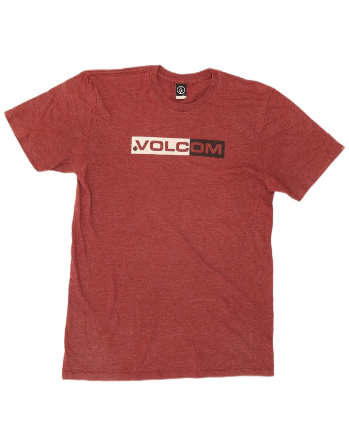 T-shirt grafica da uomo VOLCOM Top in cotone rosso medio