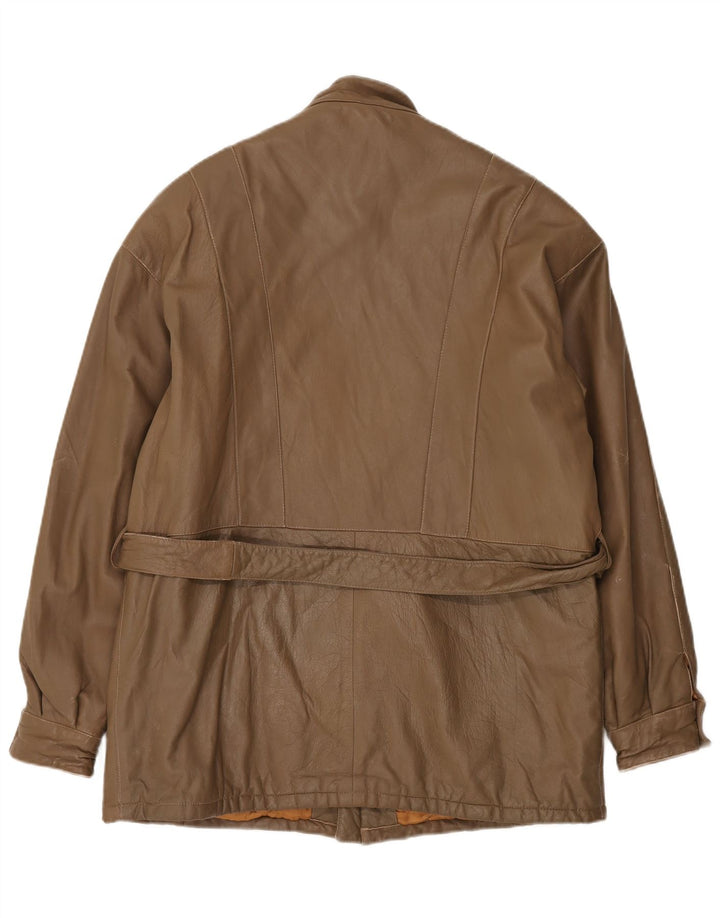 Giacca in pelle militare da uomo LIVERPOOL IT 54 2XL Pelle marrone