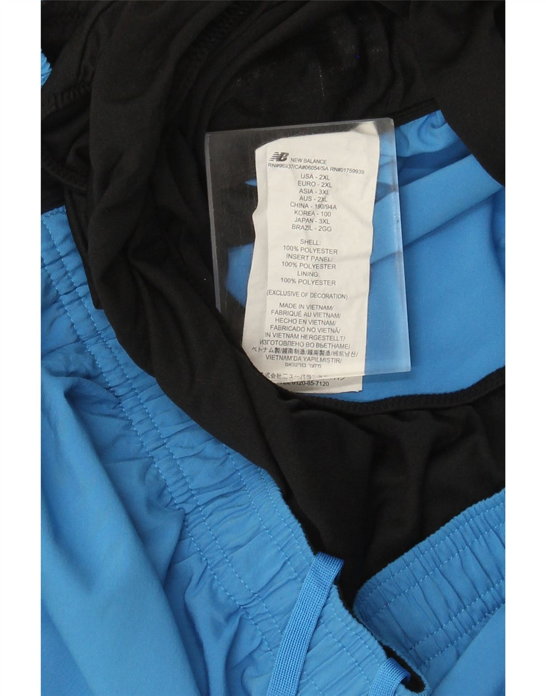 Pantaloncini sportivi da uomo New Balance 2XL Blu Colourblock Poliestere