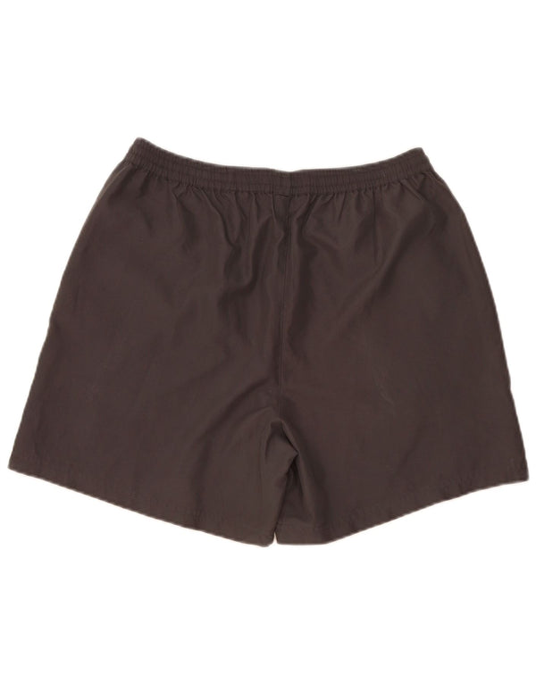 Pantaloncini sportivi grafici da uomo Fila Large in poliestere color block grigio