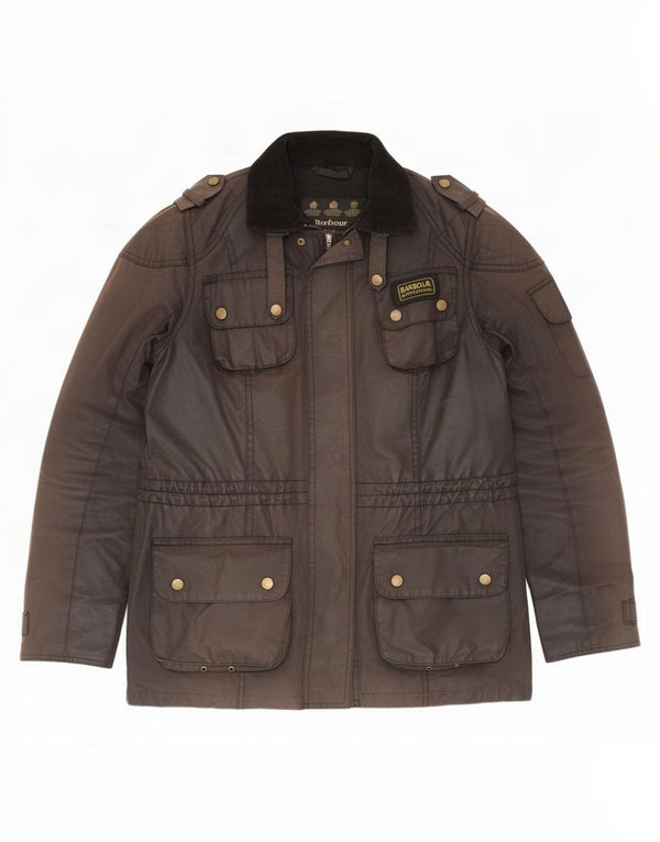 Giacca da donna in cotone cerato Barbour UK 10 piccola marrone