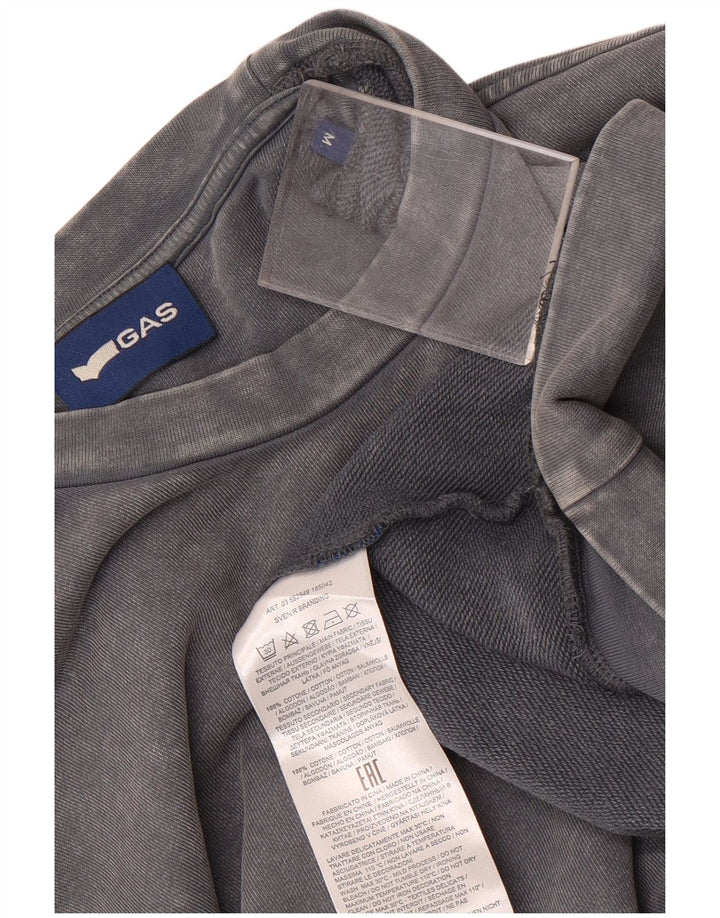 Felpa Uomo Gas Maglione Cotone Grigio Medio