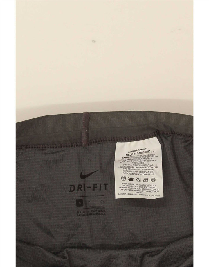 Pantaloncini sportivi Nike Dri Fit da donna UK 10 piccoli poliestere grigio
