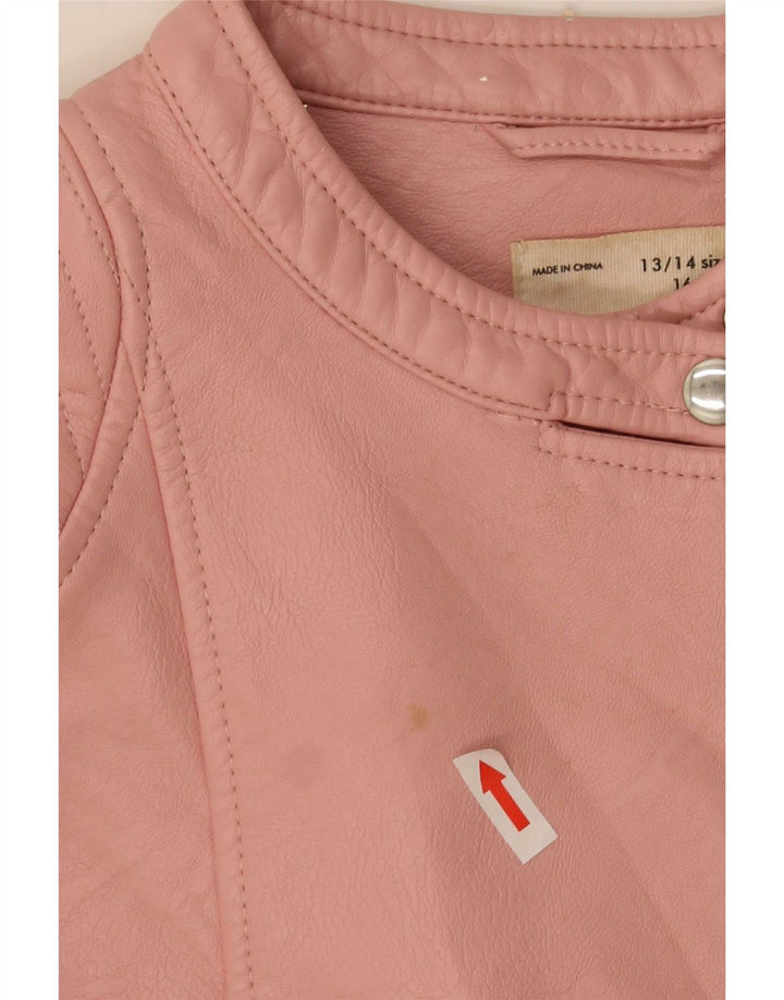Giacca Zara Bambina in Ecopelle 13-14 Anni Poliestere Rosa