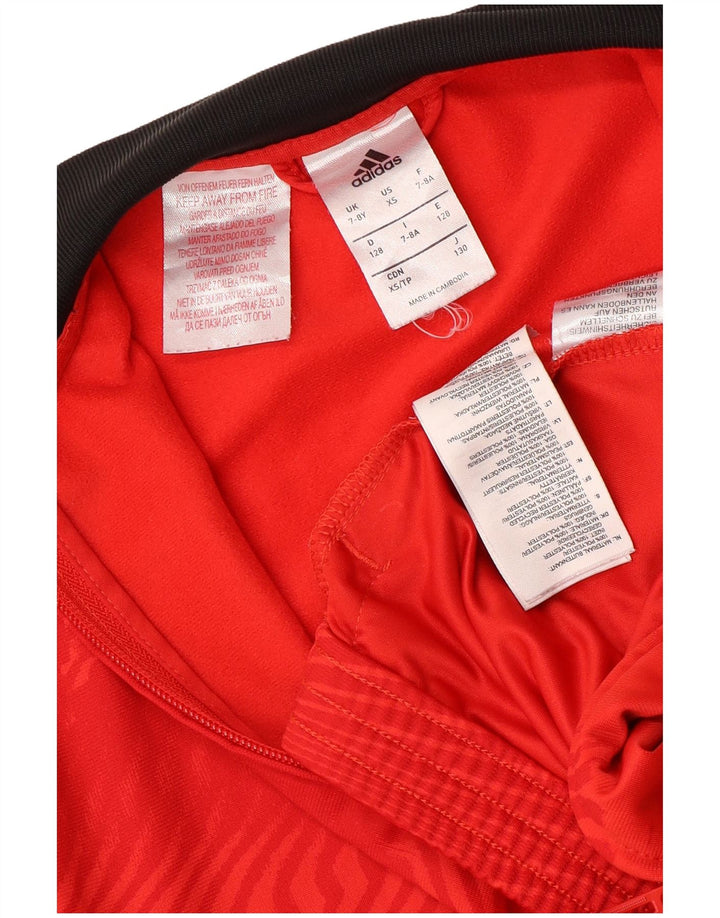 Giacca da ginnastica grafica ADIDAS per ragazzi 7-8 anni, colore rosso