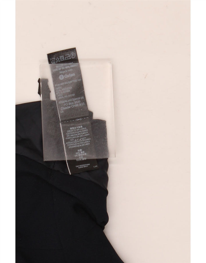 Gonna a trapezio da donna Marks & Spencer UK 16 grande W36 poliestere blu navy