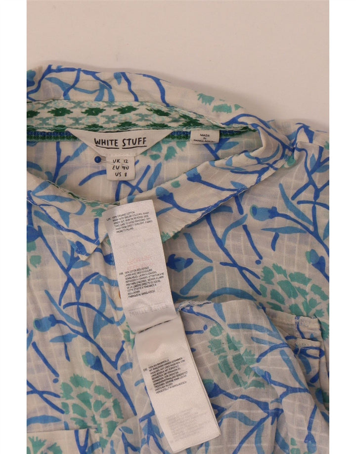 Camicia a maniche corte da donna White Stuff UK 12 Cotone floreale medio