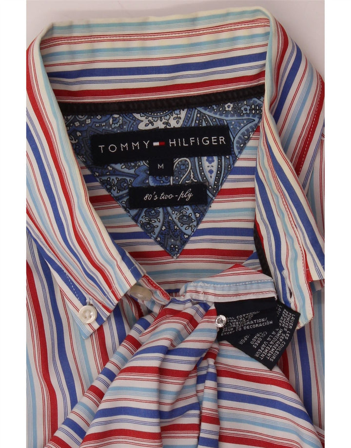 TOMMY HILFIGER Camicia da uomo in cotone a righe blu medio