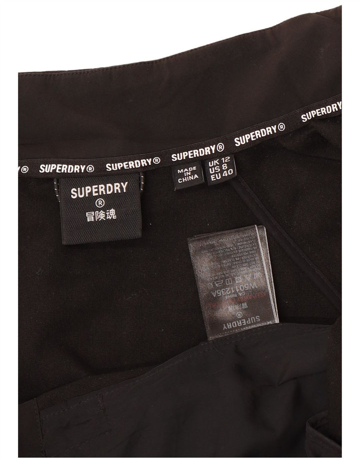 Giacca da ginnastica da donna, vestibilità ampia, corta, SUPERDRY, UK 12, media, nera