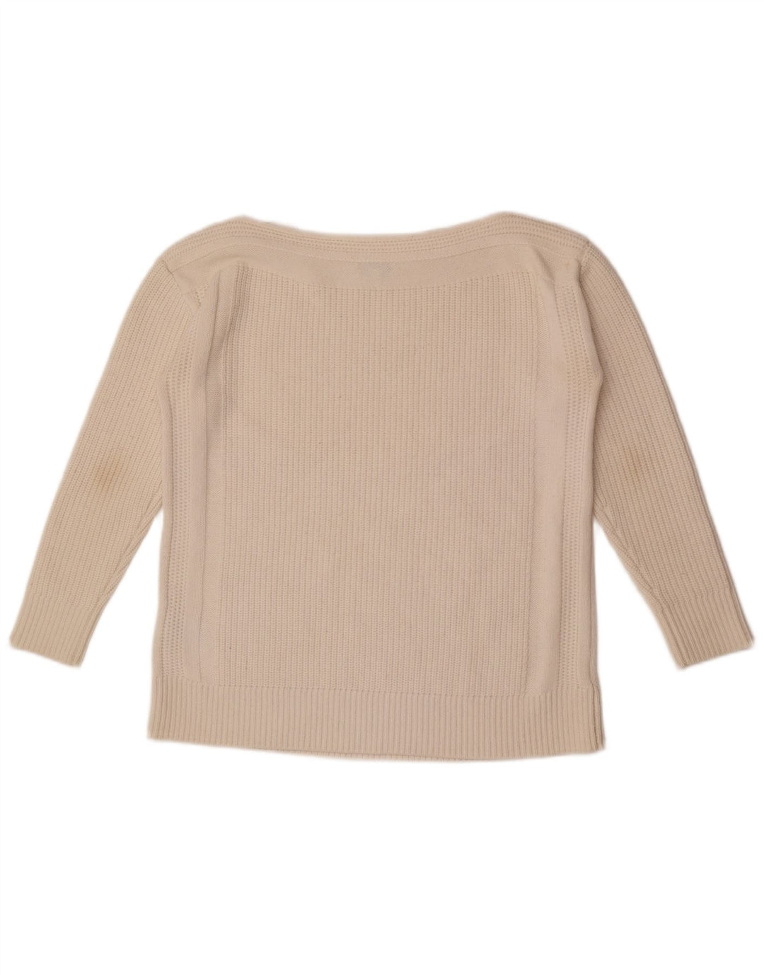 Maglione maglione oversize da donna con scollo a barca Reiss UK 10 piccolo in lana bianca