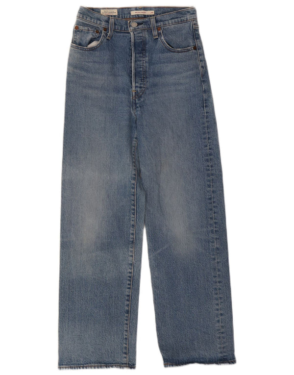 Jeans dritti a vita alta Levi's Ribcage da donna W26 L27 cotone blu