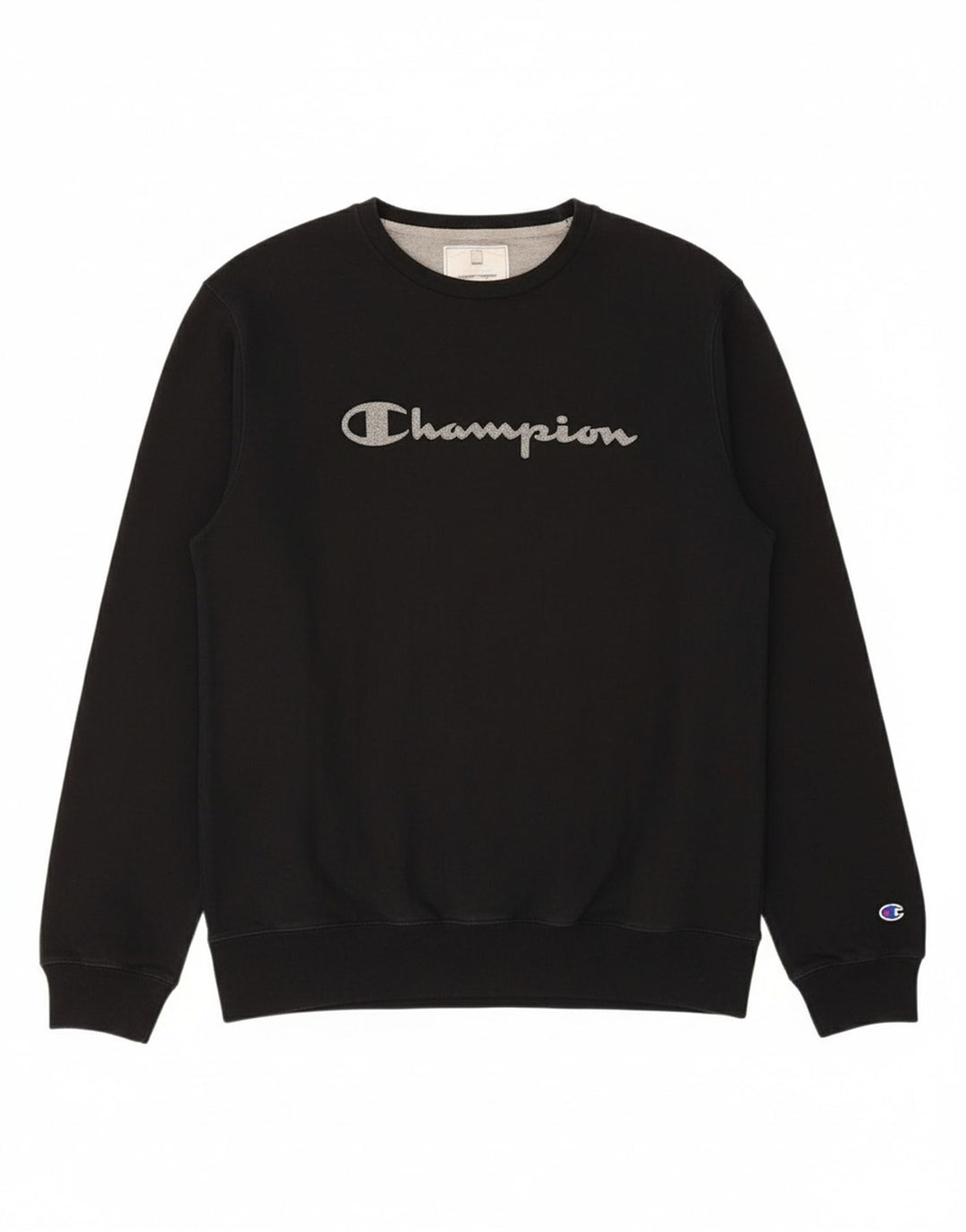 CHAMPION Mens Graphic Top Long Sleeve 3XL Black Cotton