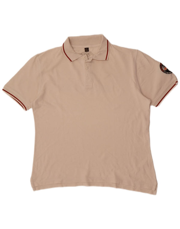 Polo grafica da uomo Napapijri XL a righe beige