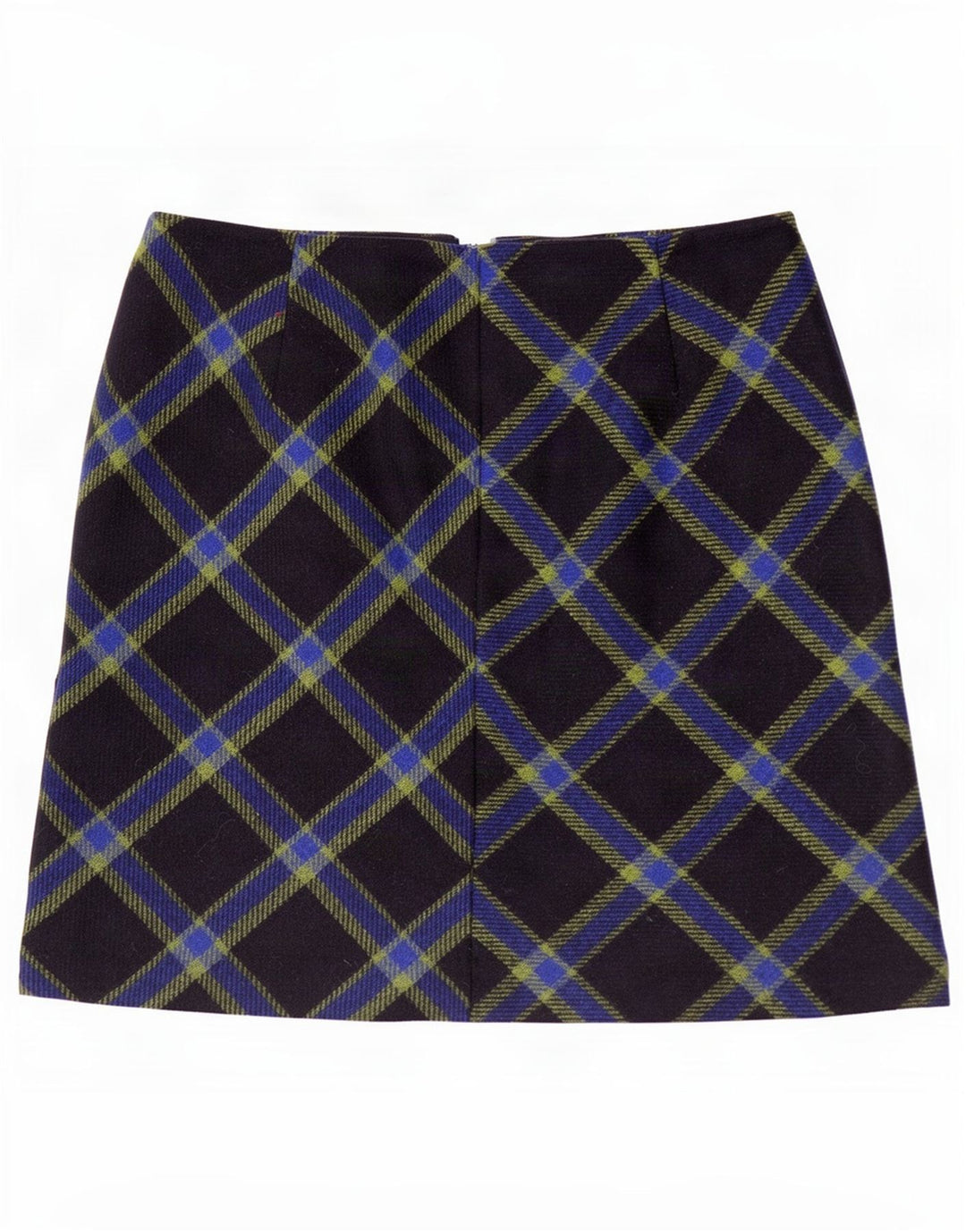 Minigonna da donna Hobbs UK 14 grande W32 lana a quadri blu navy
