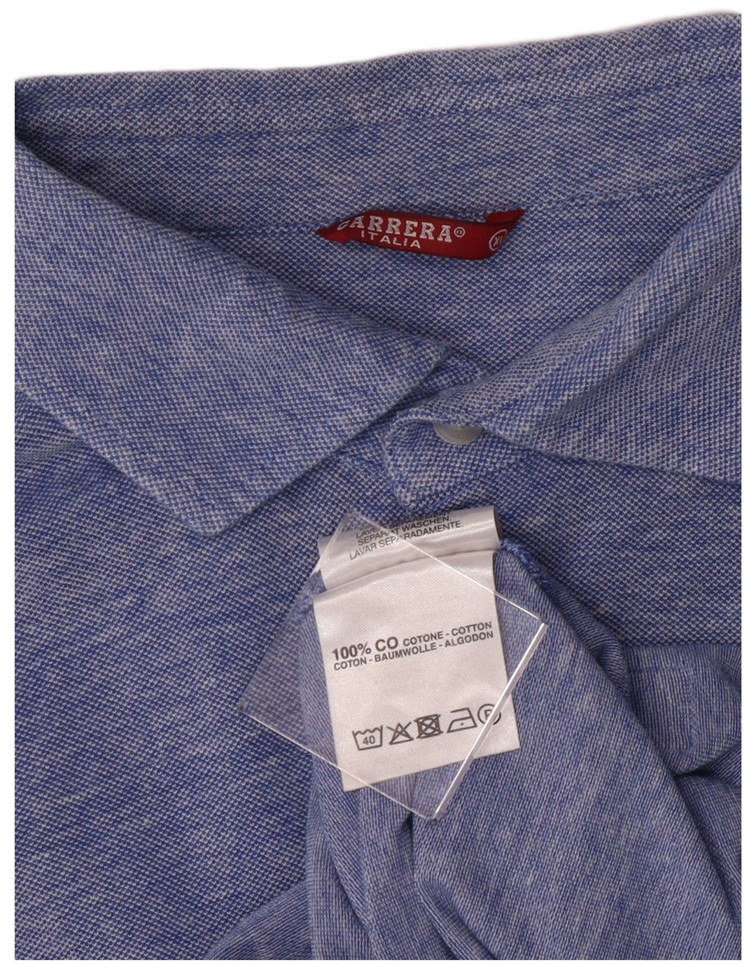 Camicia da uomo Carrera XL in cotone screziato blu