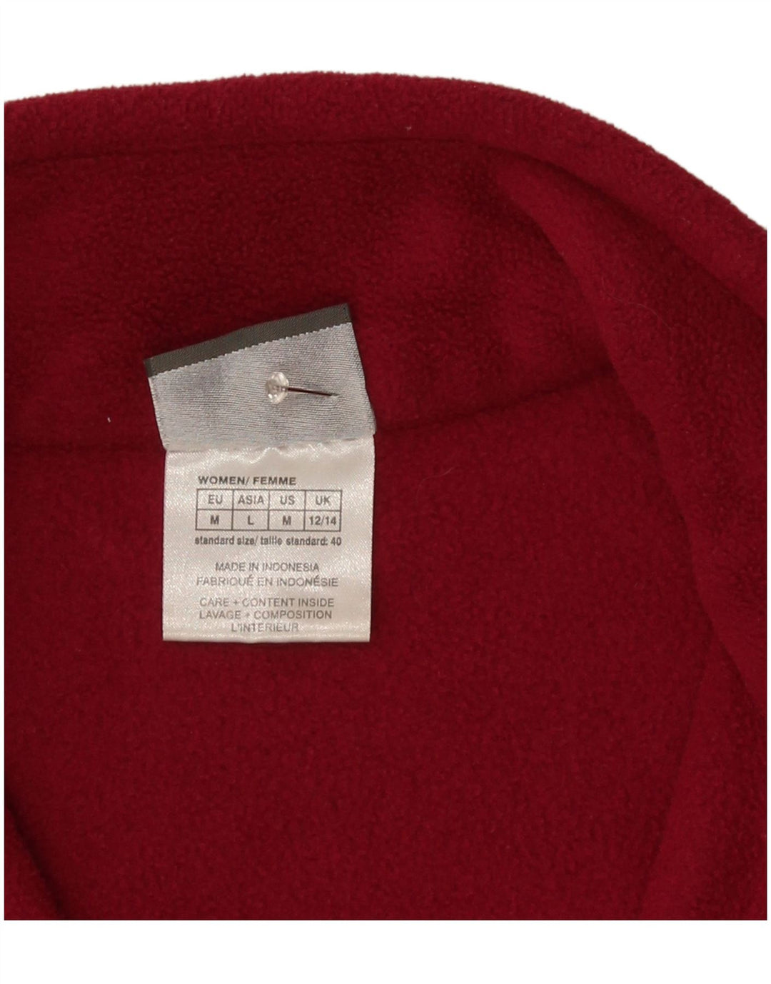 Giacca in pile da donna Jack Wolfskin UK 12/14 Poliestere bordeaux medio