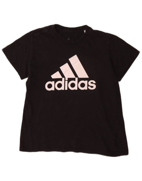 T-shirt grafica da donna Adidas Top UK 20/22 XL cotone nero