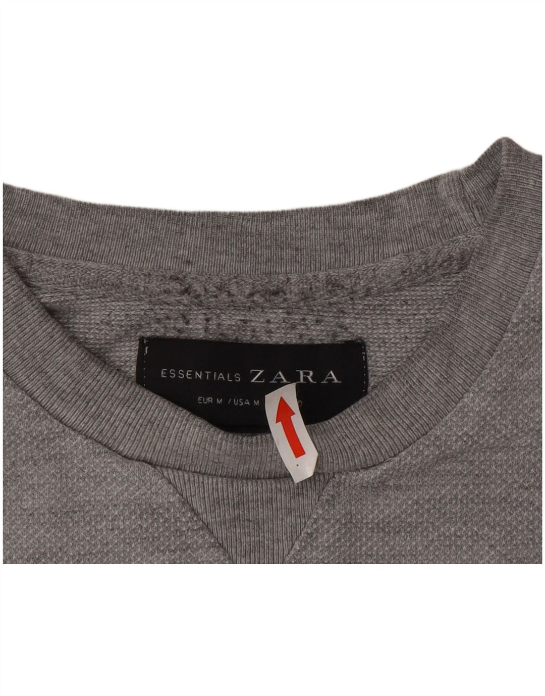 Felpa Zara Uomo Maglione Cotone Grigio Medio