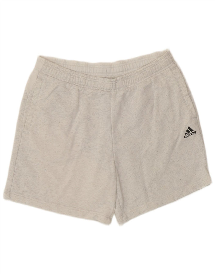 Pantaloncini sportivi da uomo Adidas grandi in cotone grigio