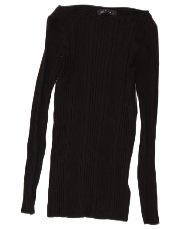 Top da donna con spalle scoperte Marks & Spencer UK 8 piccolo in viscosa nera