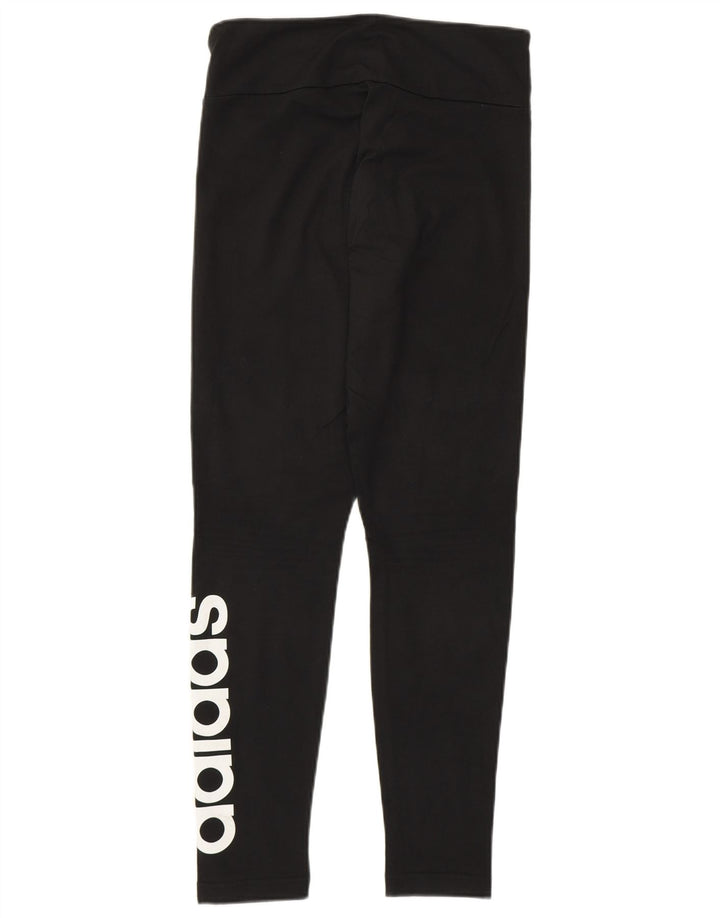 Leggings grafici da donna Adidas UK 8/10 piccolo poliestere nero