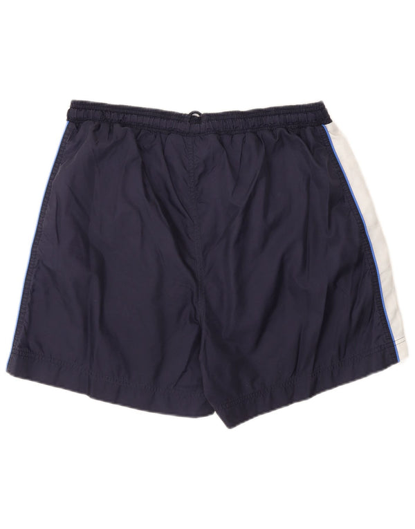 Puma Pantaloncini sportivi grafici da uomo medi blu navy in nylon color block sportivo
