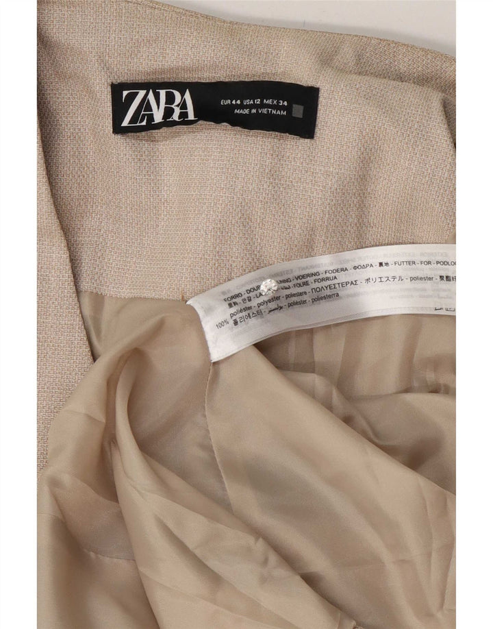 Giacca blazer a 1 bottone da donna Zara EU 44 XL Poliestere beige