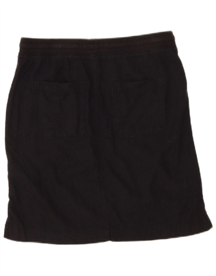 Gonna longuette da donna Marks & Spencer UK 10 piccola W30 lino nero