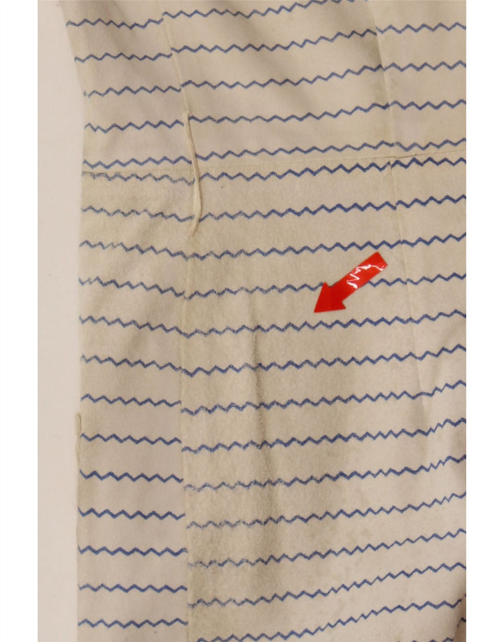 VINTAGE Womens Jumper Dress UK 12 Medium Beige Striped Vintage Vintage and Second-Hand Vintage from Messina Hembry 