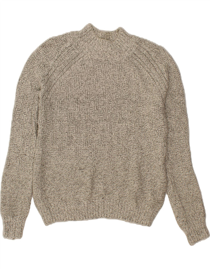 PRANA Womens Oversized Turtle Neck Jumper Sweater UK 10 Small Grey Flecked Vintage Prana and Second-Hand Prana from Messina Hembry 