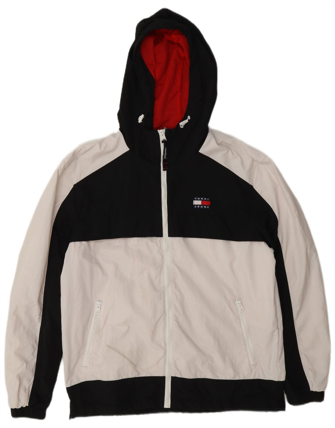 Giacca a vento da uomo Tommy Hilfiger UK 38 Medium White Colourblock