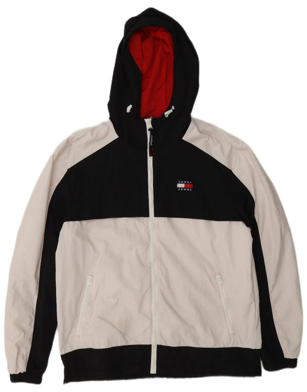 Giacca a vento da uomo Tommy Hilfiger UK 38 Medium White Colourblock