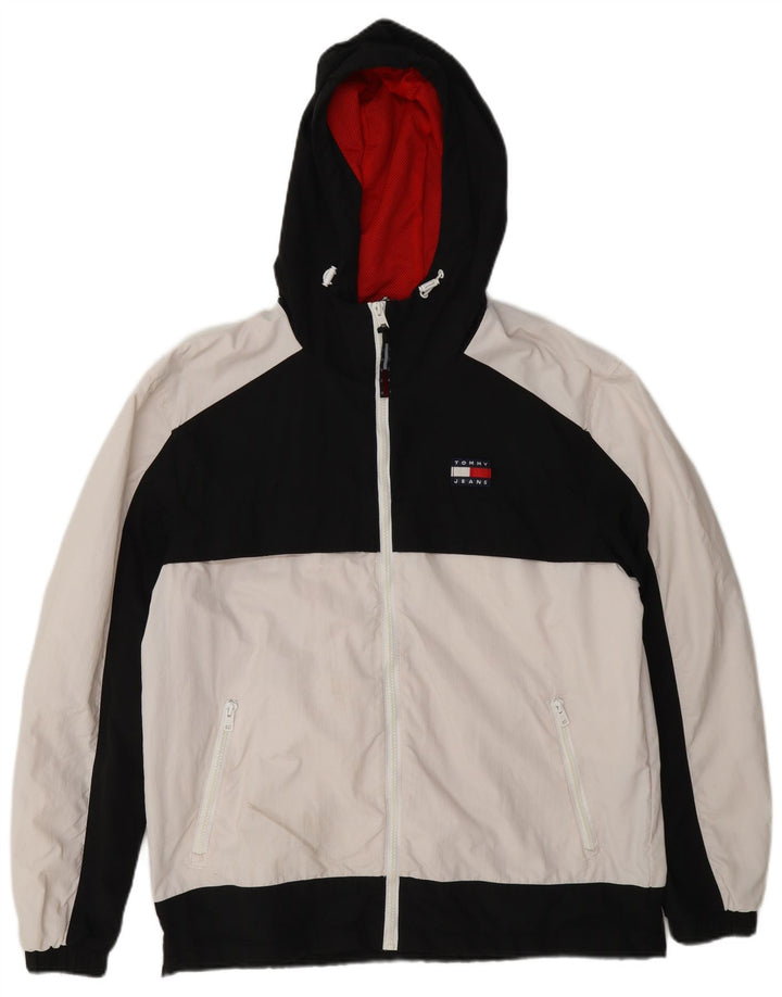 Giacca a vento da uomo Tommy Hilfiger UK 38 Medium White Colourblock