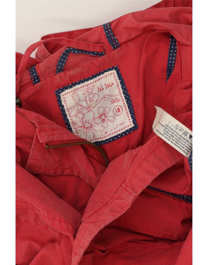 Montgomery con cappuccio da donna Fat Face UK 10 piccolo cotone rosso
