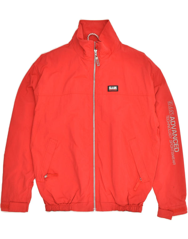 SLAM Bomber grafico oversize da donna UK 8 piccolo nylon rosso