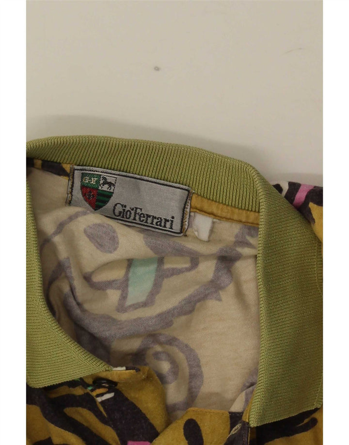 Polo da uomo gio ferrari giallo medio geometrico