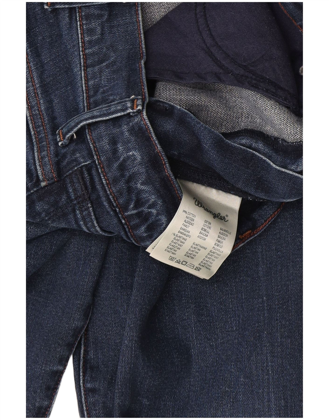 Jeans dritti da uomo Wrangler W34 L32 cotone blu
