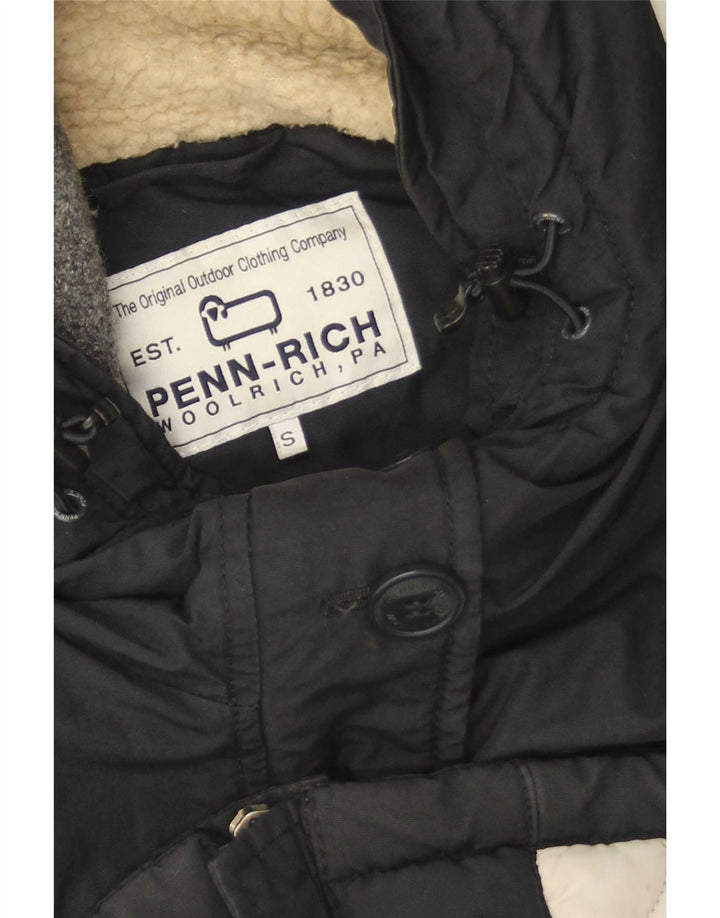Giacca a vento con cappuccio da donna Woolrich UK 10 piccola nera
