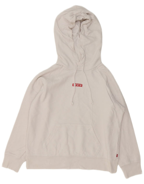 Maglione con cappuccio vestibilità ampia da uomo Levi's XS in cotone bianco