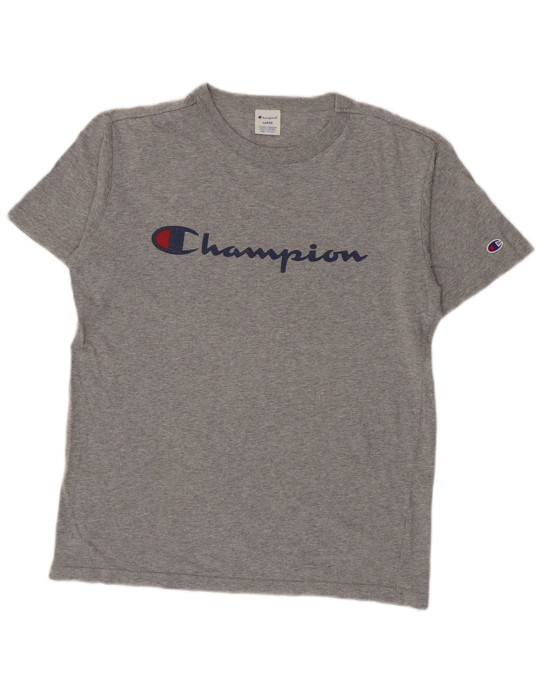 T-shirt grafica da uomo Champion Top grande grigio chiazzato