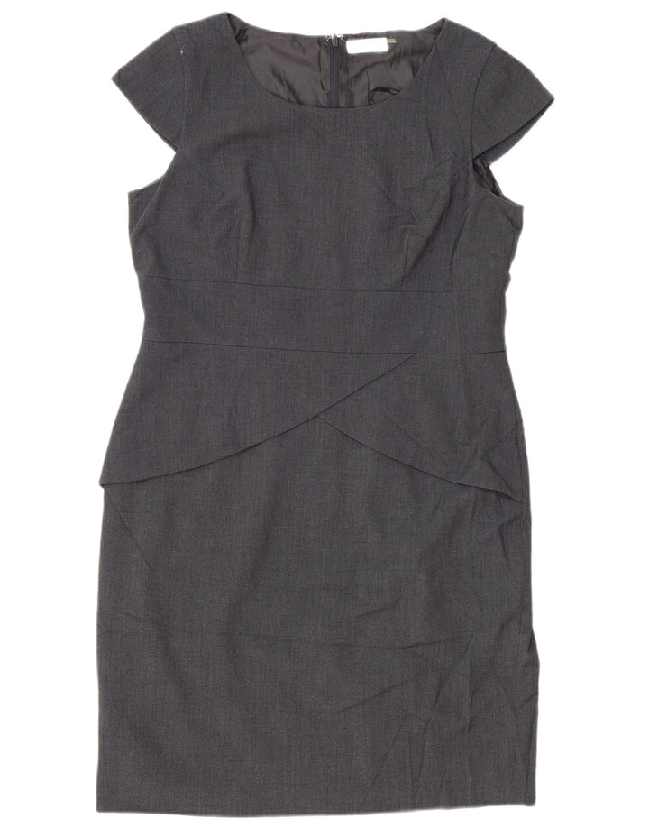 CALVIN KLEIN Abito tubino da donna UK 16 Large Grigio