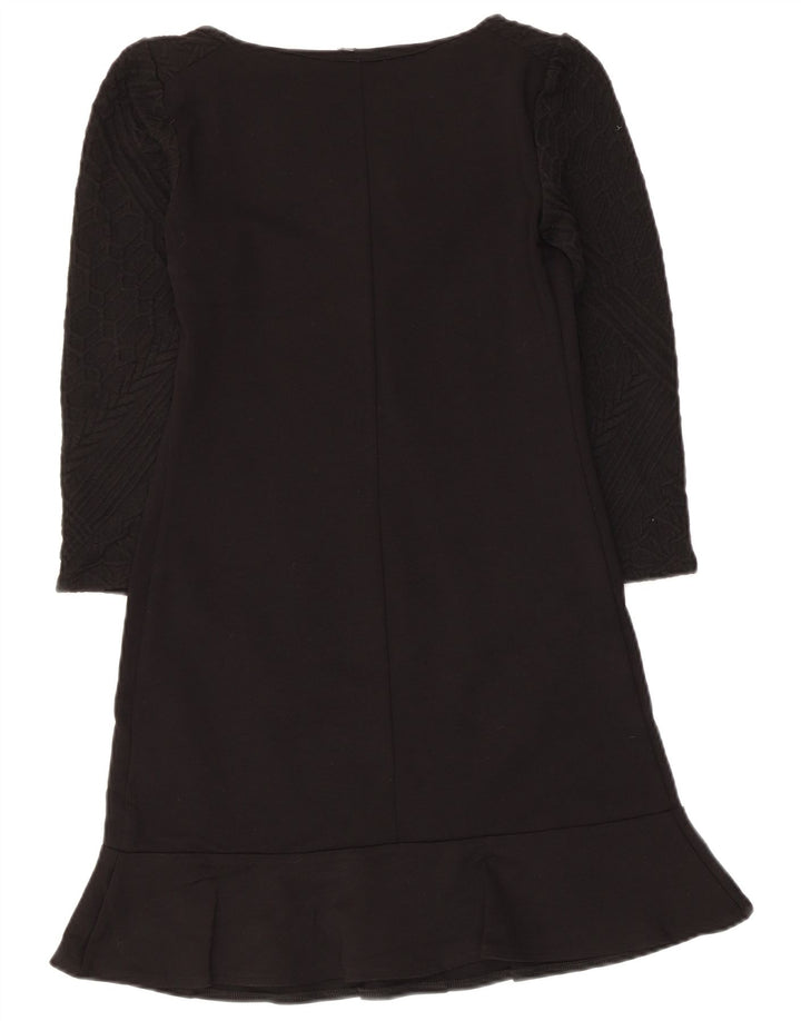 Naf Naf Abito basic da donna con maniche a 3/4 UK 8 piccolo in viscosa nera