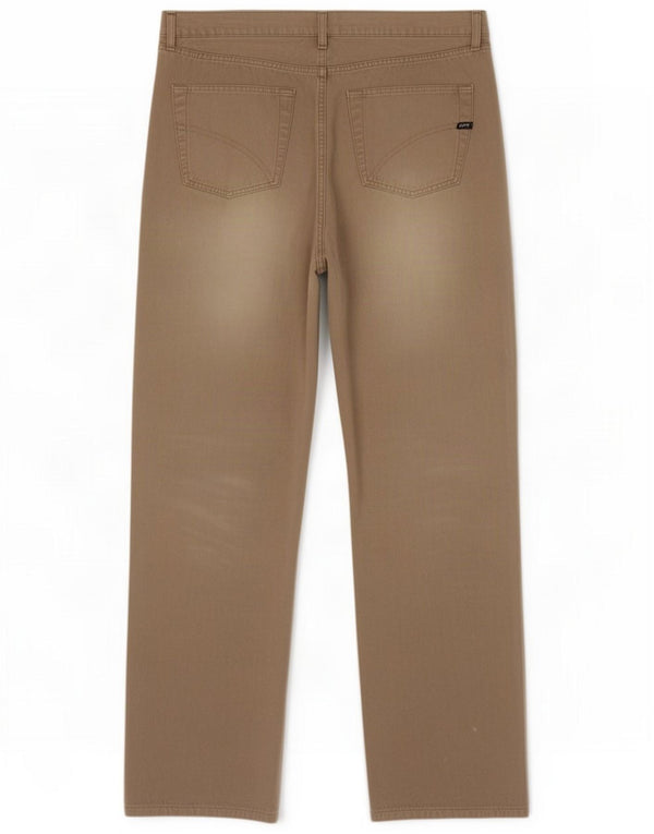 Gas Mens Straight Jeans W38 L34 Beige Cotton