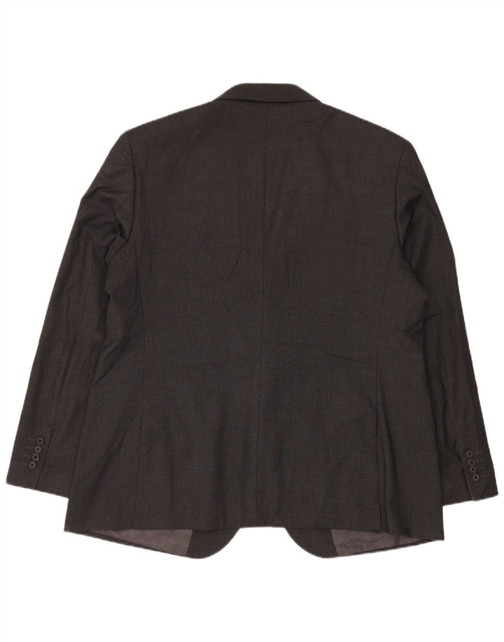 Giacca blazer a 2 bottoni Marks & Spencer da uomo UK 46 3XL poliestere grigio