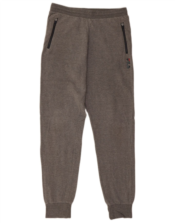 Pantaloni da tuta con grafica da uomo Fila Joggers in cotone grigio medio